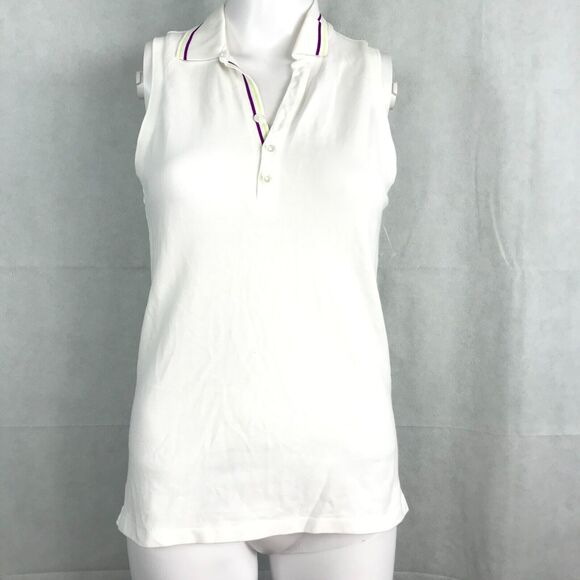 Polo Golf Ralph‎ Lauren Shirt Womens S White Tailored Fit Sleeveless Golf Tennis - Picture 2 of 10